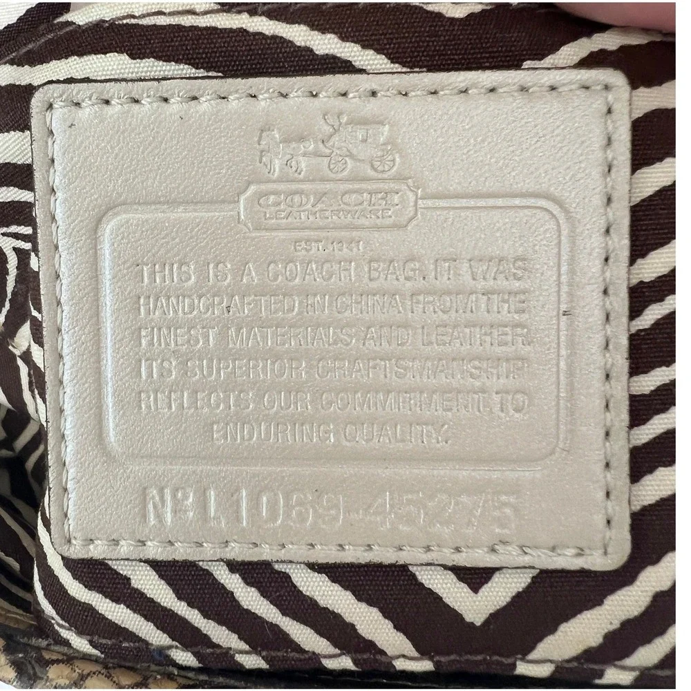 Coach Wristlet Clutch Womens‎ Small Tan Good Straw Snakeskin Studded 45275